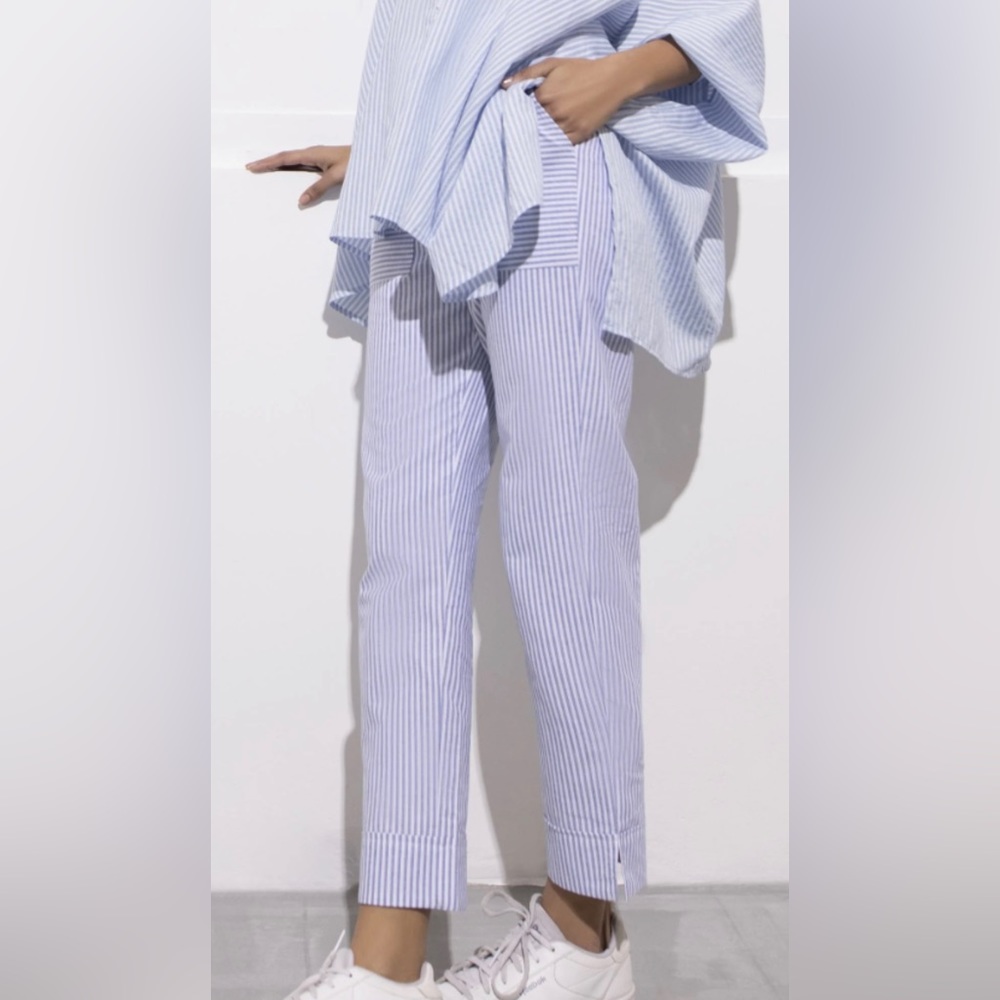 Cotton striped pants